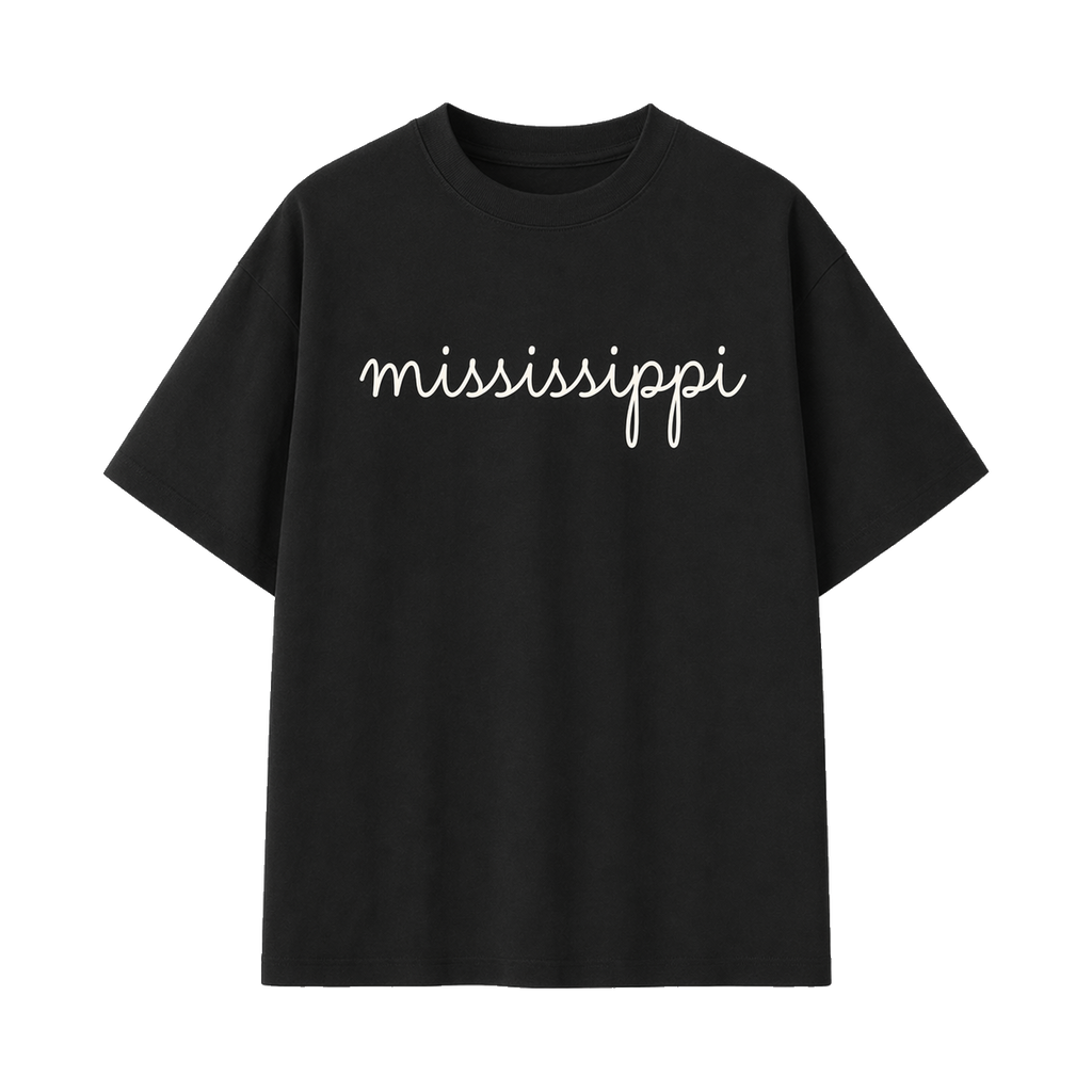 Collection 3 Mississippi Essential Cotton T-Shirt - Black front