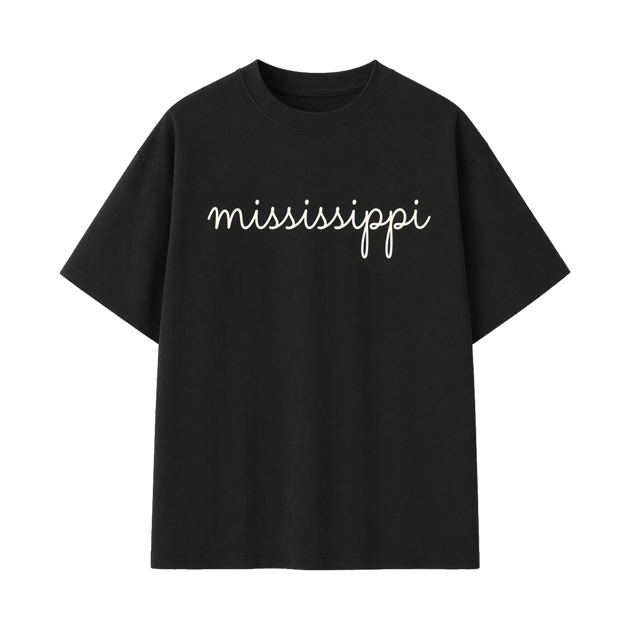 Collection 3 Mississippi Essential Cotton T-Shirt - Black front