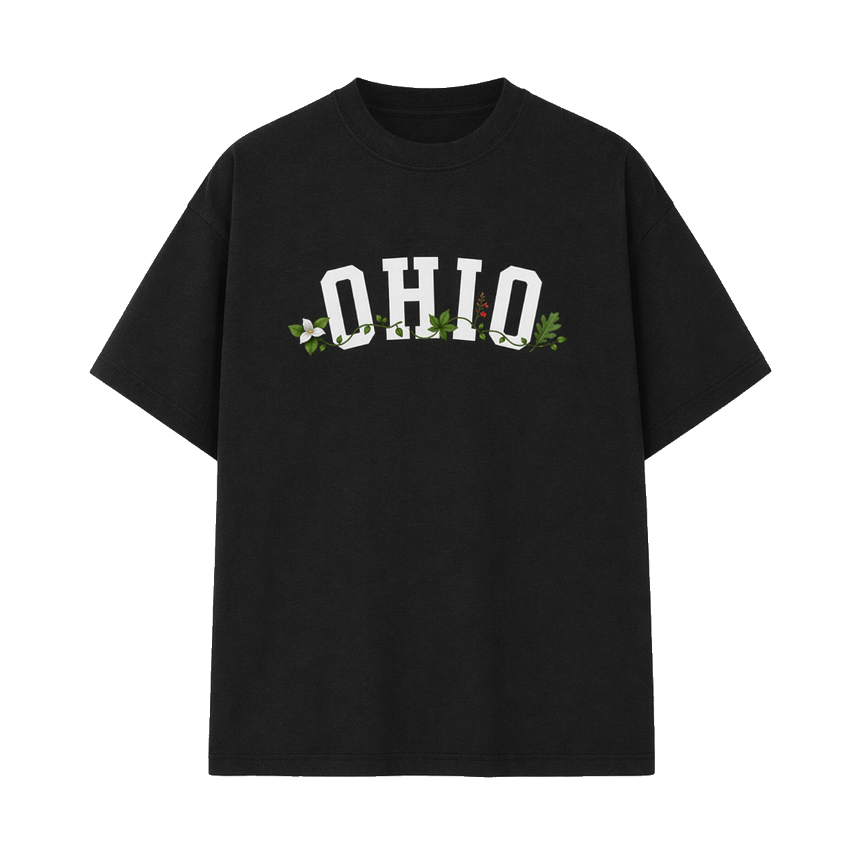 Collection 10 Ohio Essential Cotton T-Shirt - Black front