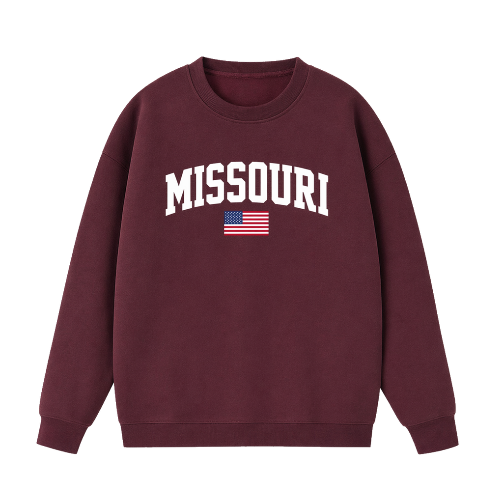 Collection 2 Missouri Essential Heavyweight Crewneck Sweatshirt - Dull Red front