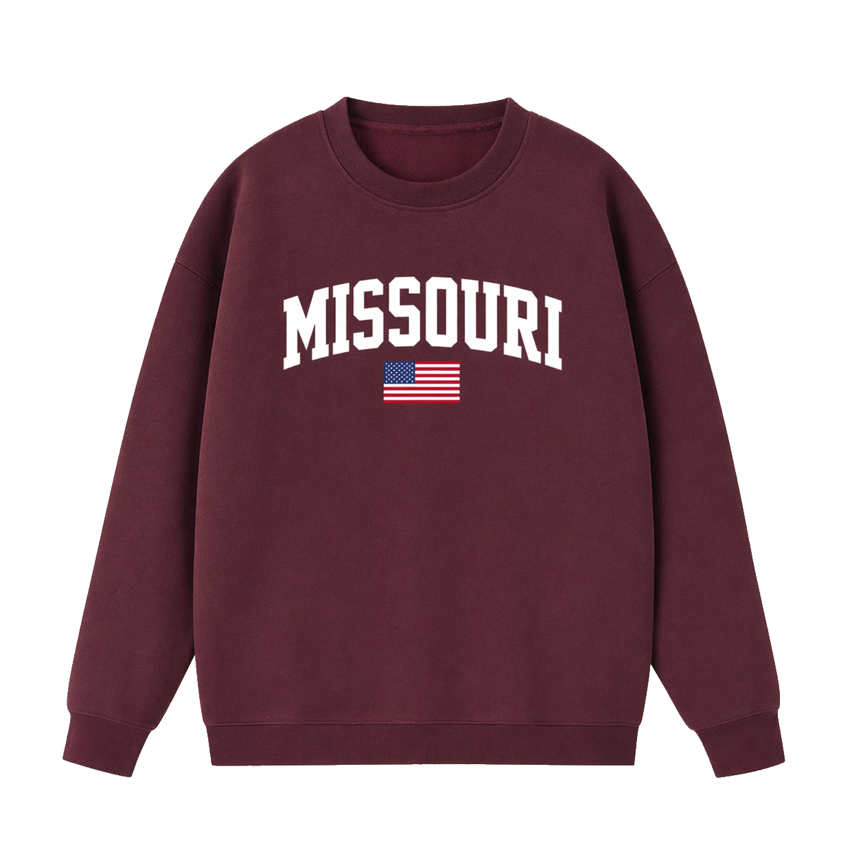 Collection 2 Missouri Essential Heavyweight Crewneck Sweatshirt - Dull Red front