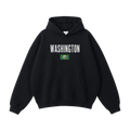 Collection 7 Washington Oversize Fleeced Hoodie - Black front