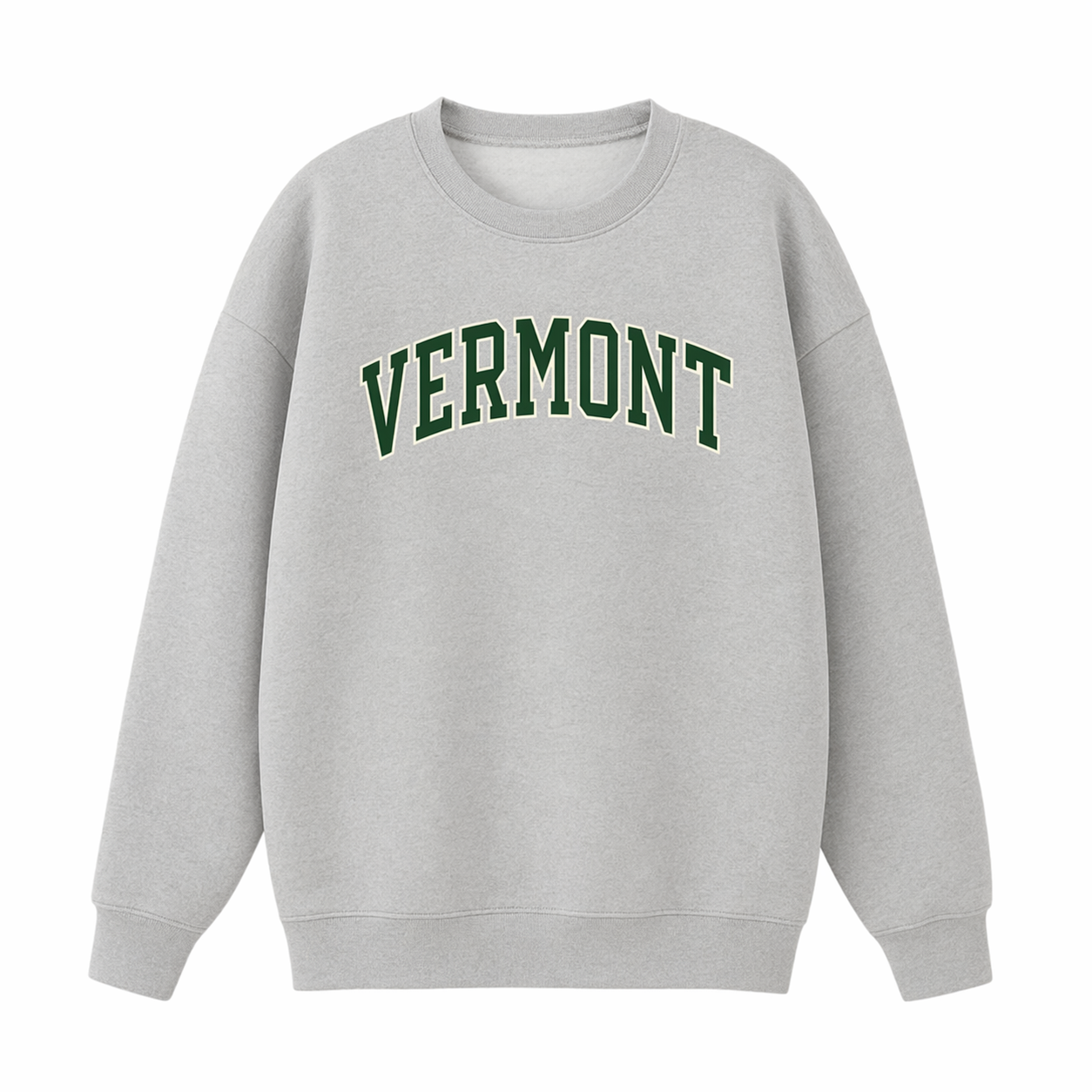 Collection 1 Vermont Essential Heavyweight Crewneck Sweatshirt - Gray front