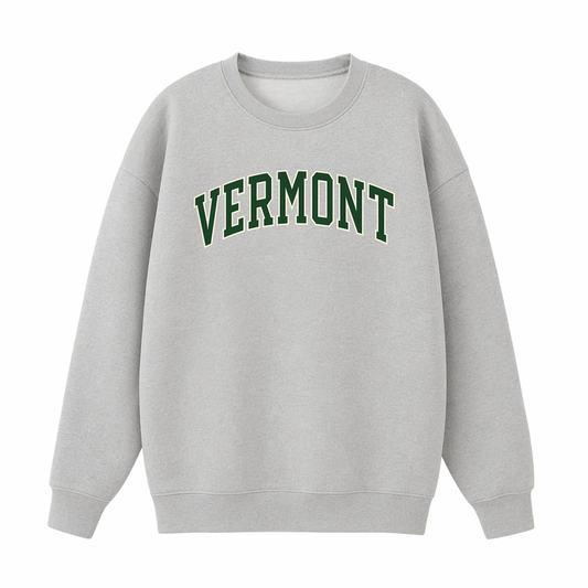 Collection 1 Vermont Essential Heavyweight Crewneck Sweatshirt - Gray front