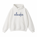Collection 3 Alaska Oversize Fleeced Hoodie - White front