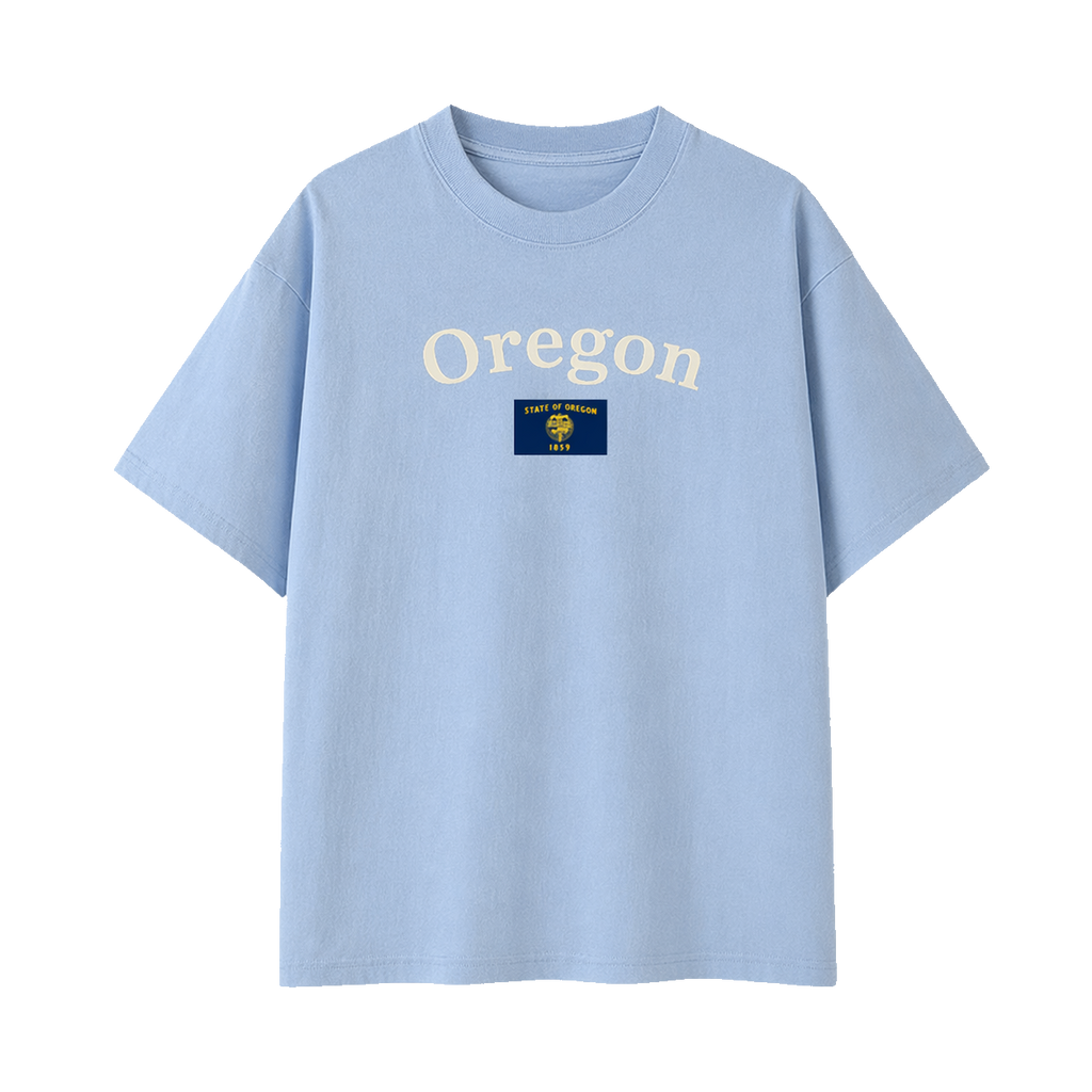 Collection 6 Oregon Essential Cotton T-Shirt - Light Blue front