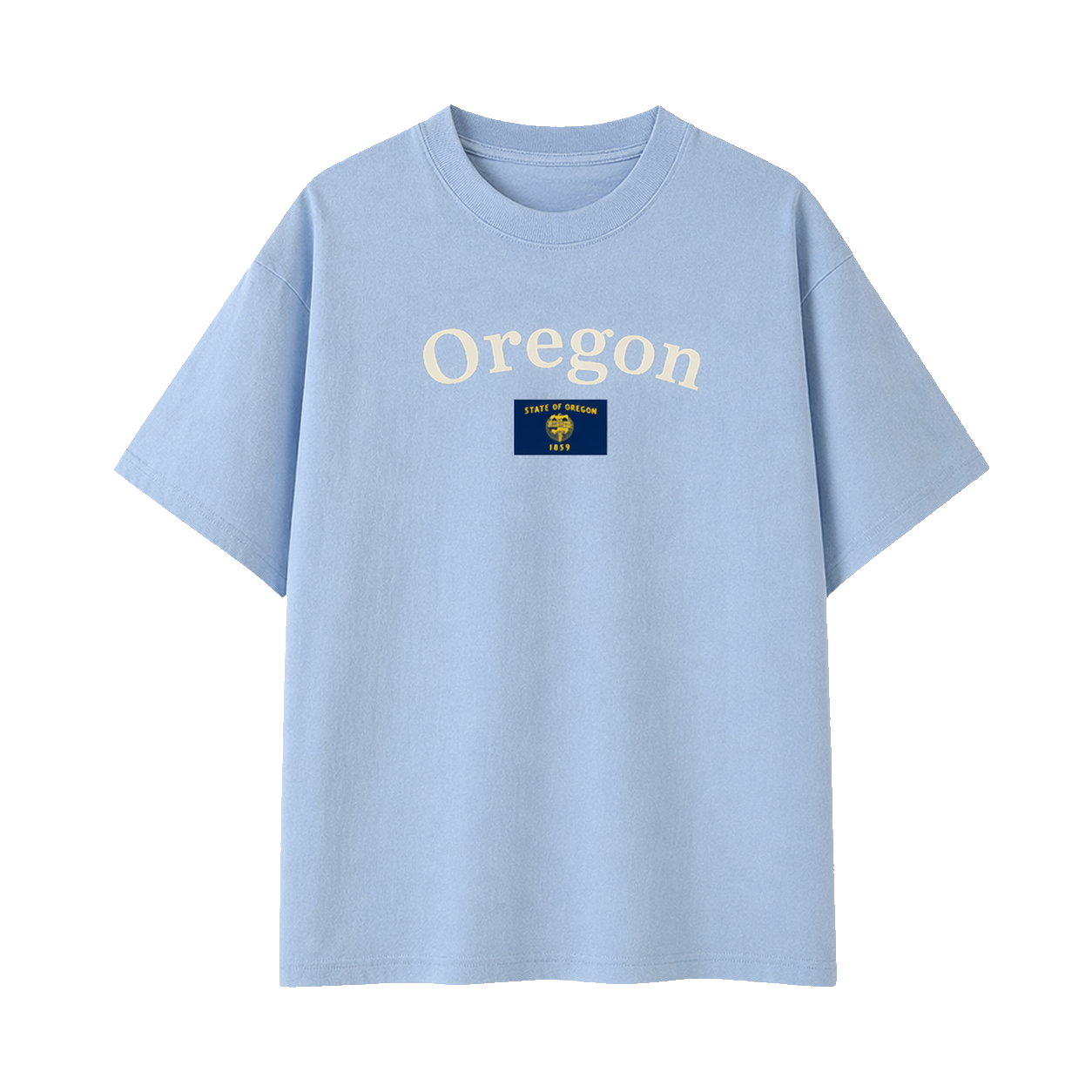 Collection 6 Oregon Essential Cotton T-Shirt - Light Blue front