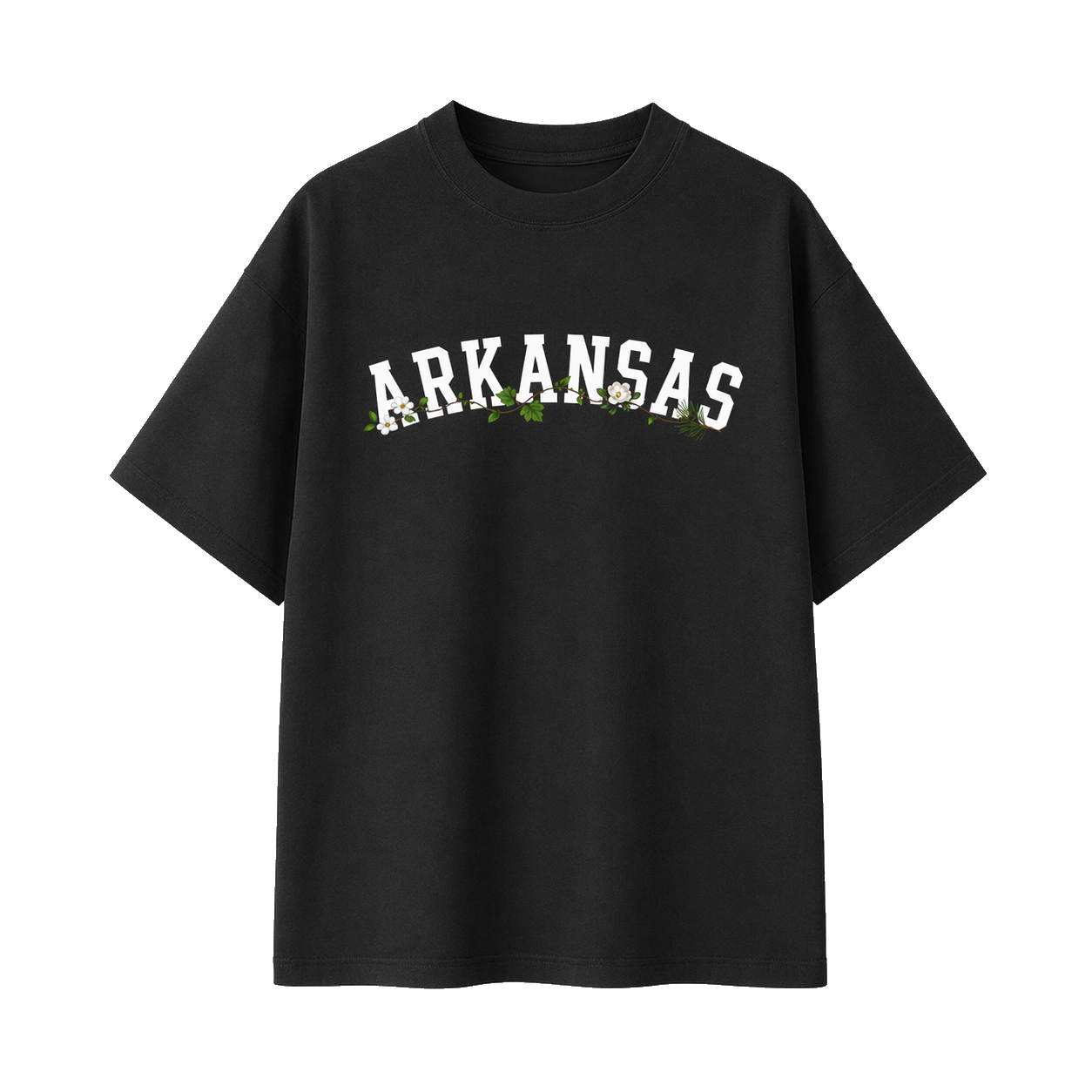 Collection 10 Arkansas Essential Cotton T-Shirt - Black front