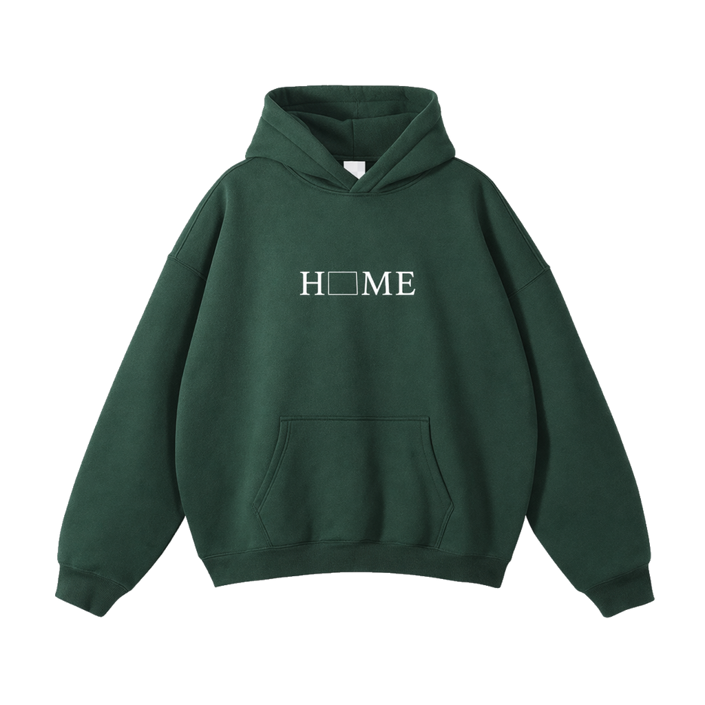 Collection 5 Wyoming Oversize Fleeced Hoodie - Eden Green front