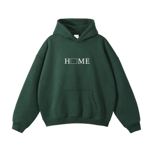 Collection 5 Wyoming Oversize Fleeced Hoodie - Eden Green front
