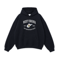 Collection 8 West Virginia Oversize Fleeced Hoodie - Black front