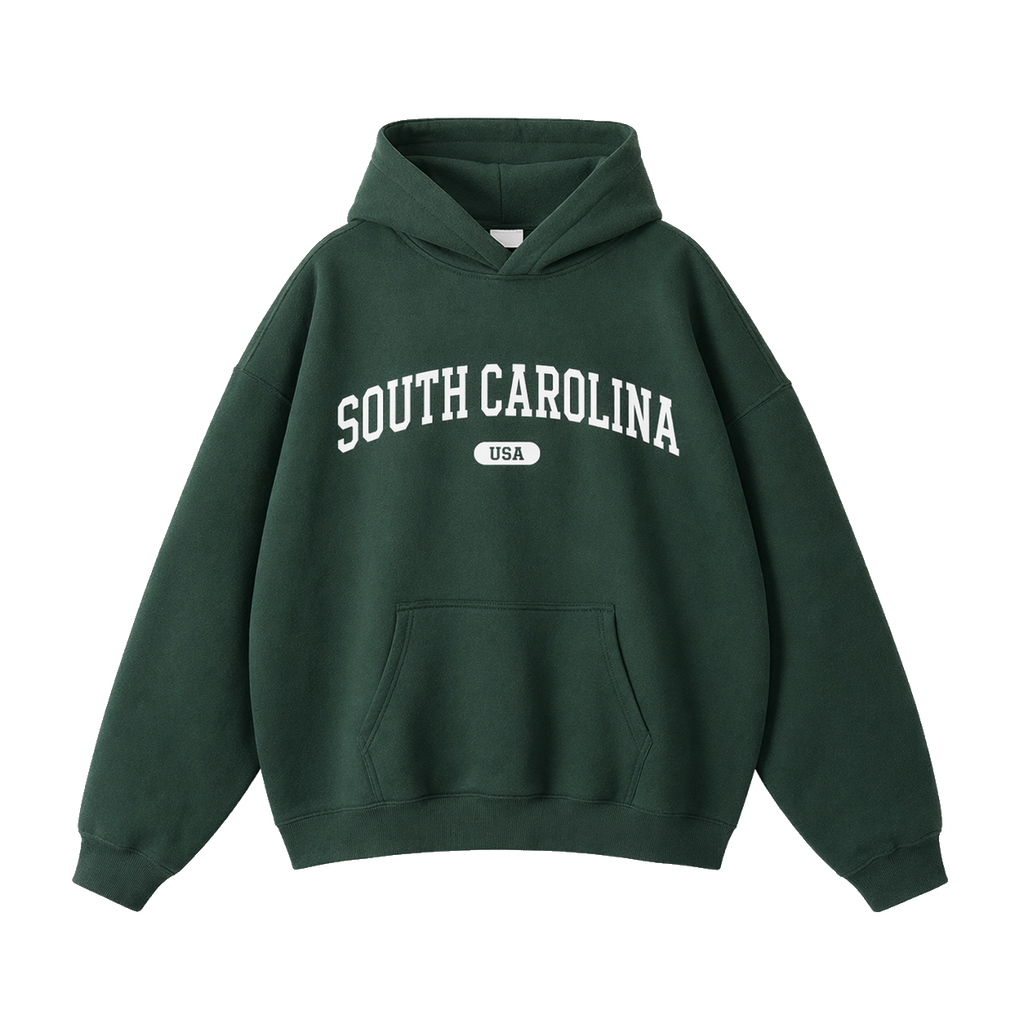Collection 4 South Carolina Oversize Fleeced Hoodie - Eden Green front