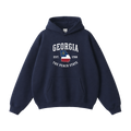 Collection 8 Georgia Oversize Fleeced Hoodie - Navy Blue front