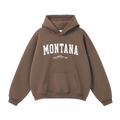 Collection 9 Montana Oversize Fleeced Hoodie - Brown front