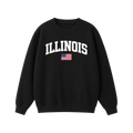 Collection 2 Illinois Essential Heavyweight Crewneck Sweatshirt - Black front