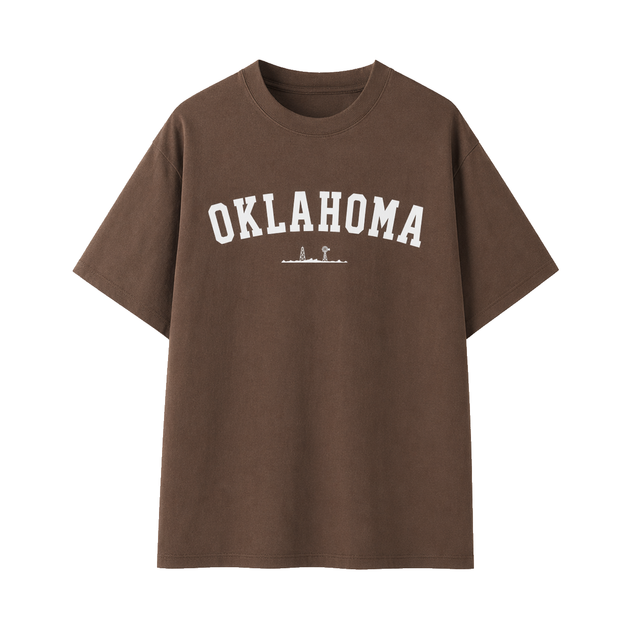 Collection 9 Oklahoma Essential Cotton T-Shirt - Coffee front