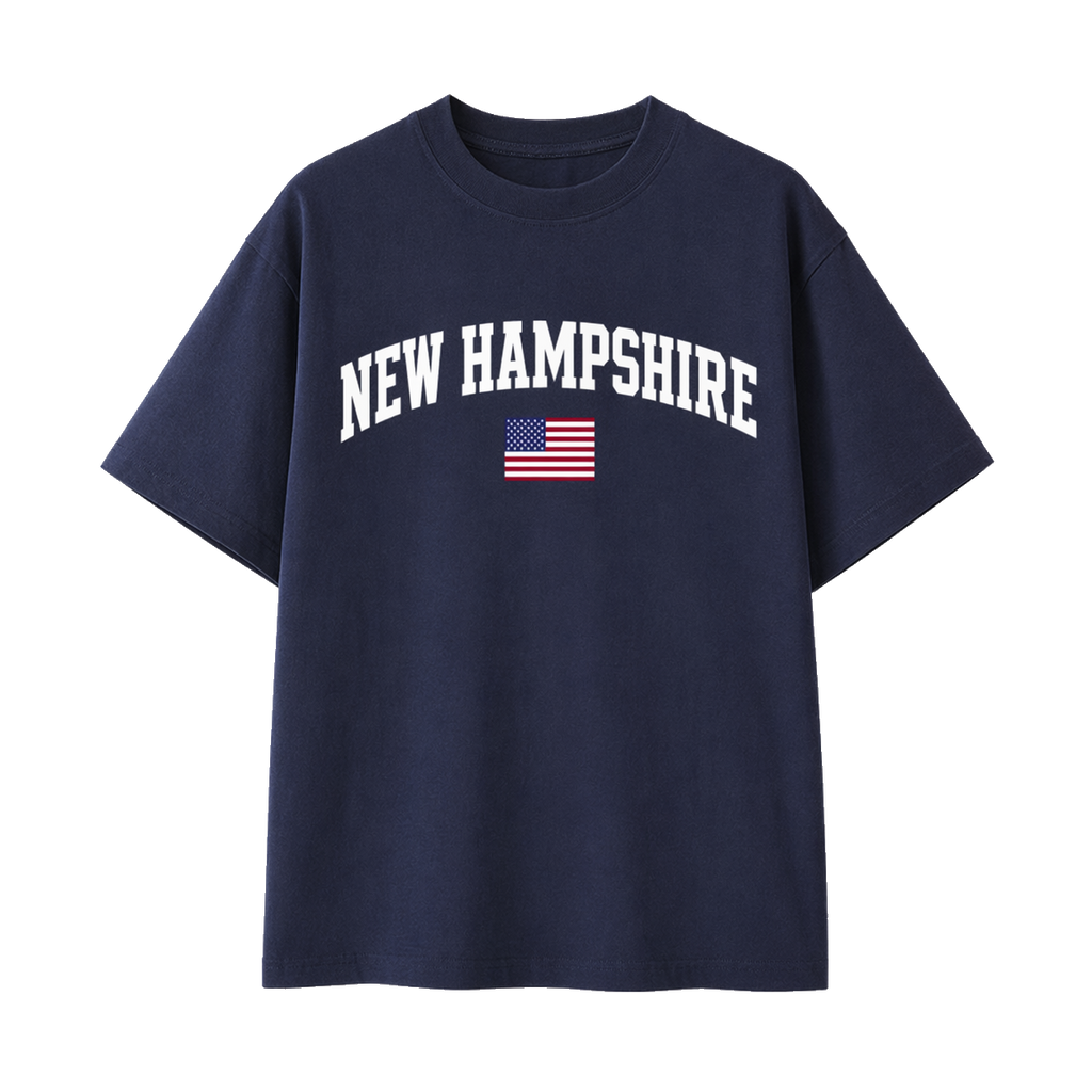 Collection 2 New Hampshire Essential Cotton T-Shirt - Navy Blue front
