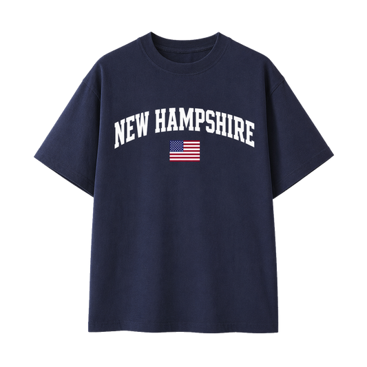 Collection 2 New Hampshire Essential Cotton T-Shirt - Navy Blue front