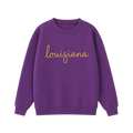 Collection 3 Louisiana Essential Heavyweight Crewneck Sweatshirt - Purple front
