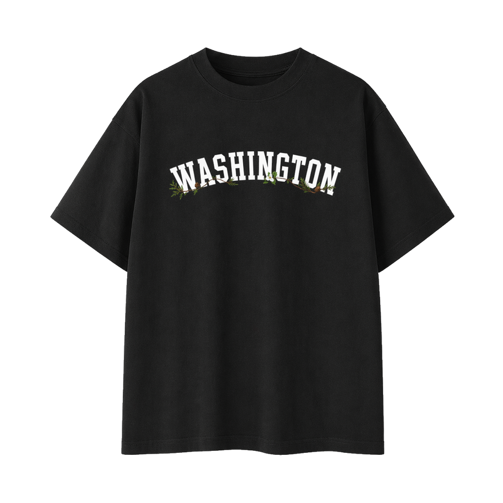 Collection 10 Washington Essential Cotton T-Shirt - Black front