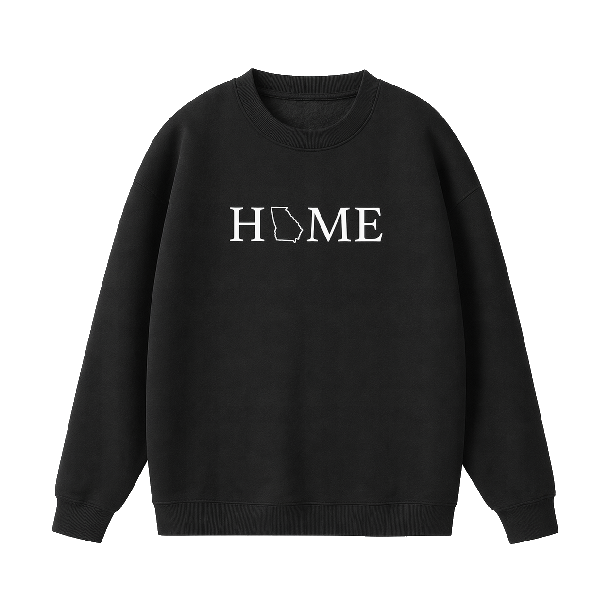 Collection 5 Georgia Essential Heavyweight Crewneck Sweatshirt - Black front
