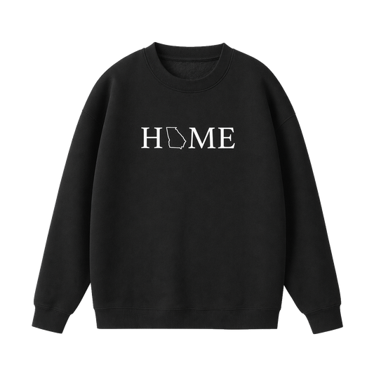 Collection 5 Georgia Essential Heavyweight Crewneck Sweatshirt - Black front