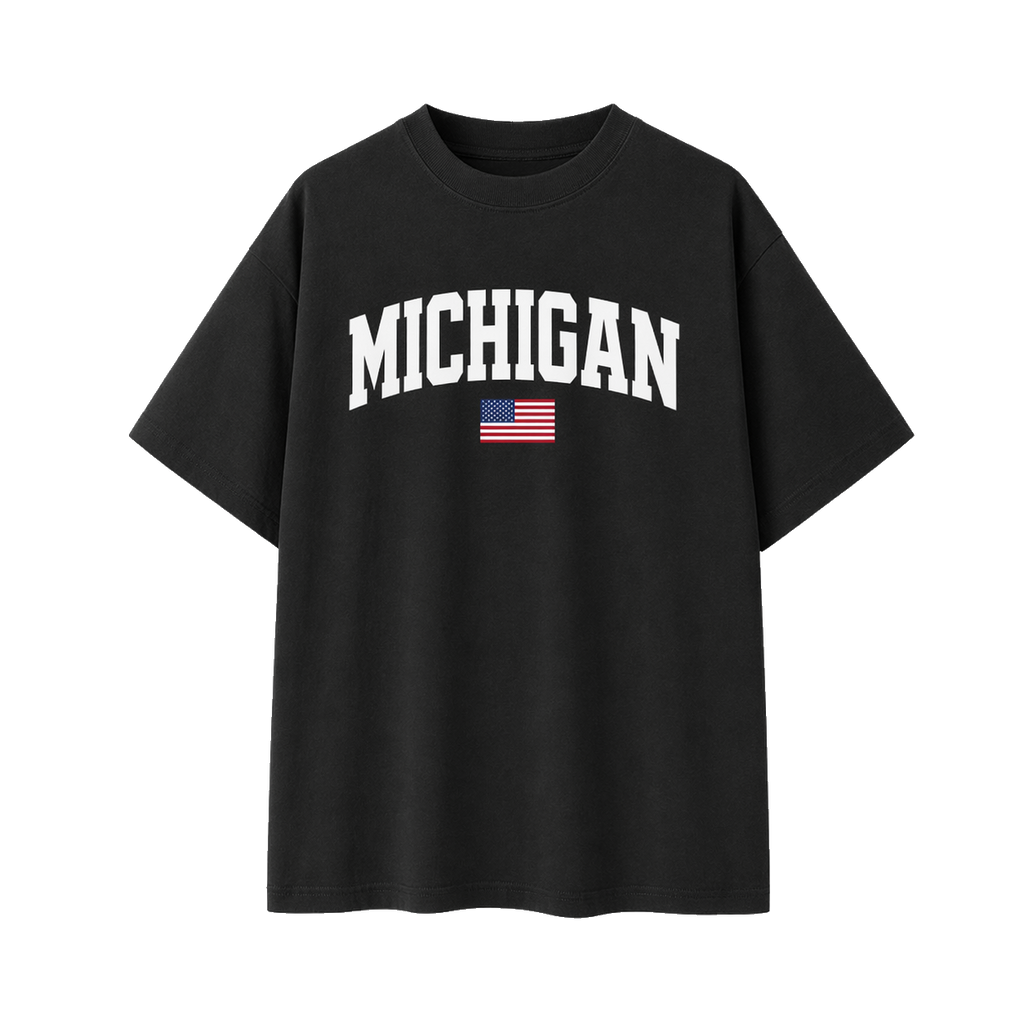 Collection 2 Michigan Essential Cotton T-Shirt - Black front