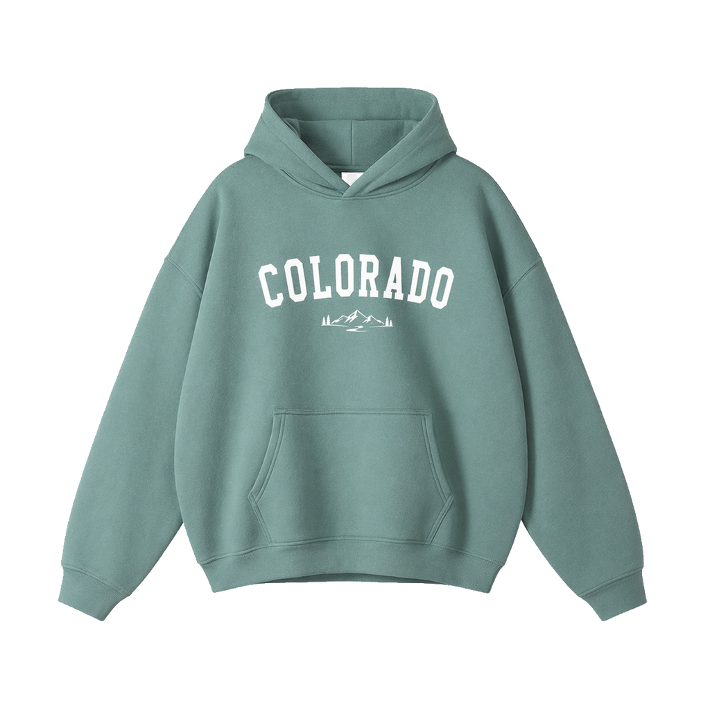 Collection 9 Colorado Oversize Fleeced Hoodie - Medium Green front