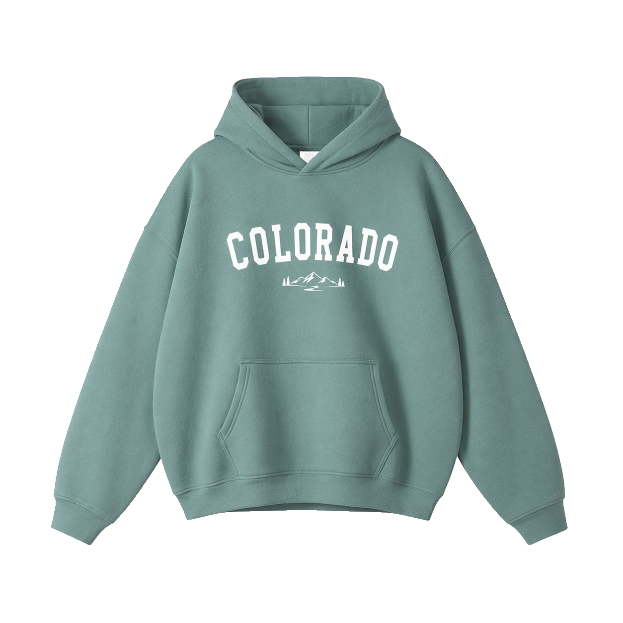 Collection 9 Colorado Oversize Fleeced Hoodie - Medium Green front