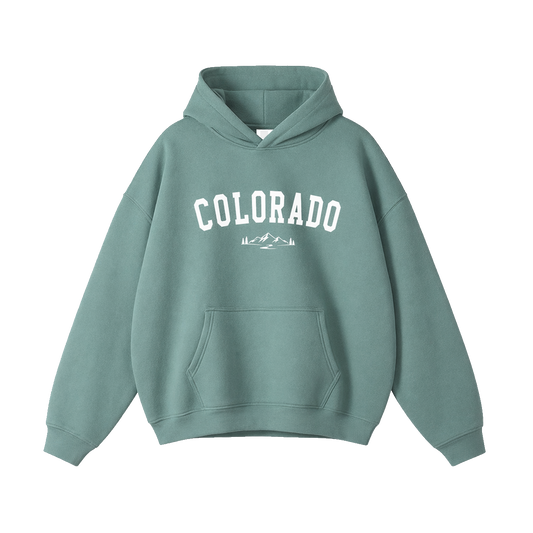 Collection 9 Colorado Oversize Fleeced Hoodie - Medium Green front