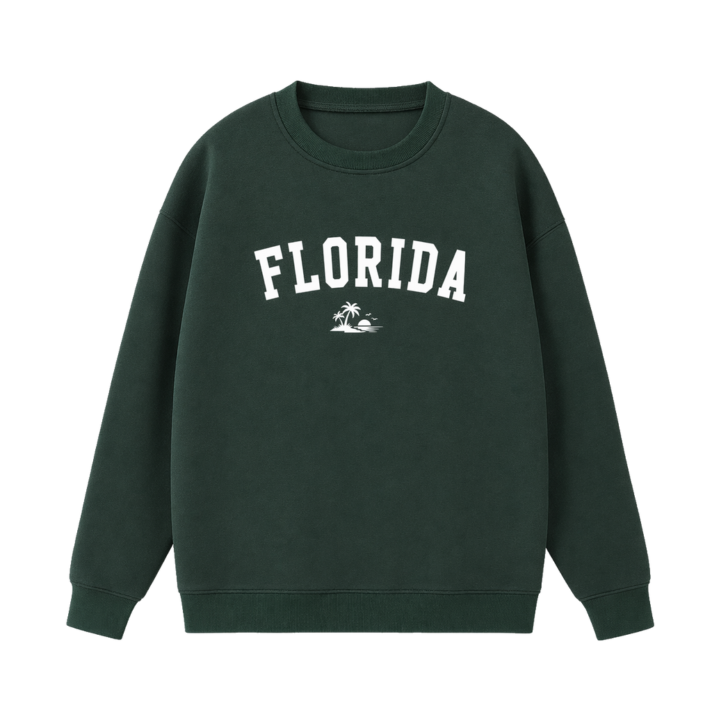 Collection 9 Florida Essential Heavyweight Crewneck Sweatshirt - Dark Green front