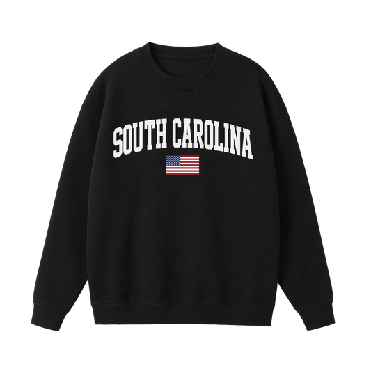 Collection 2 South Carolina Essential Heavyweight Crewneck Sweatshirt - Black front