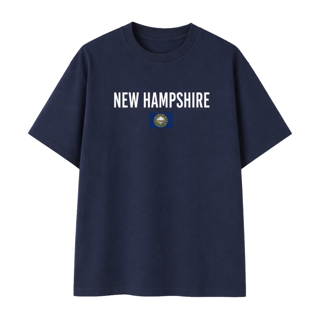 Collection 7 New Hampshire Essential Cotton T-Shirt - Navy Blue front