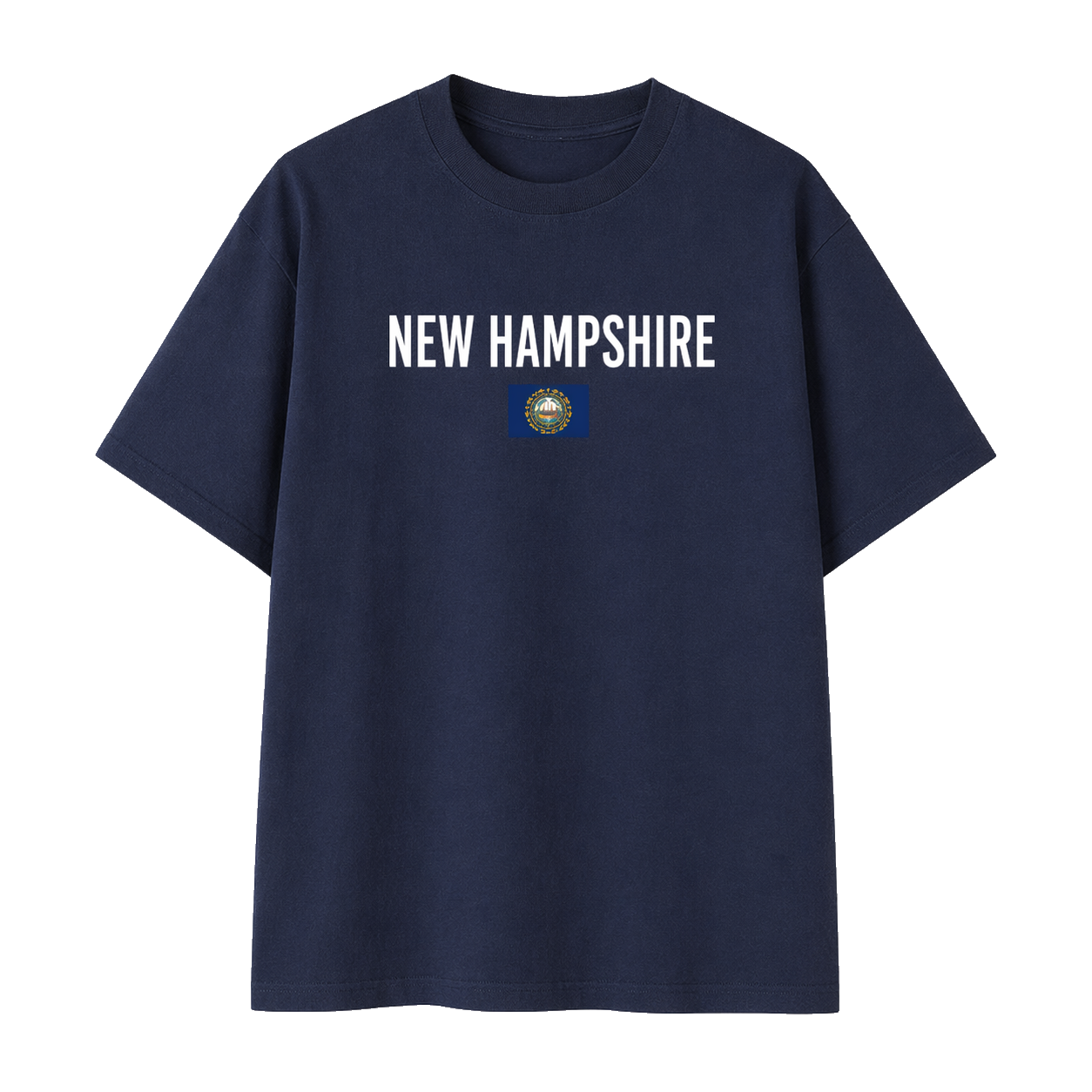 Collection 7 New Hampshire Essential Cotton T-Shirt - Navy Blue front