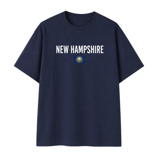 Collection 7 New Hampshire Essential Cotton T-Shirt - Navy Blue front