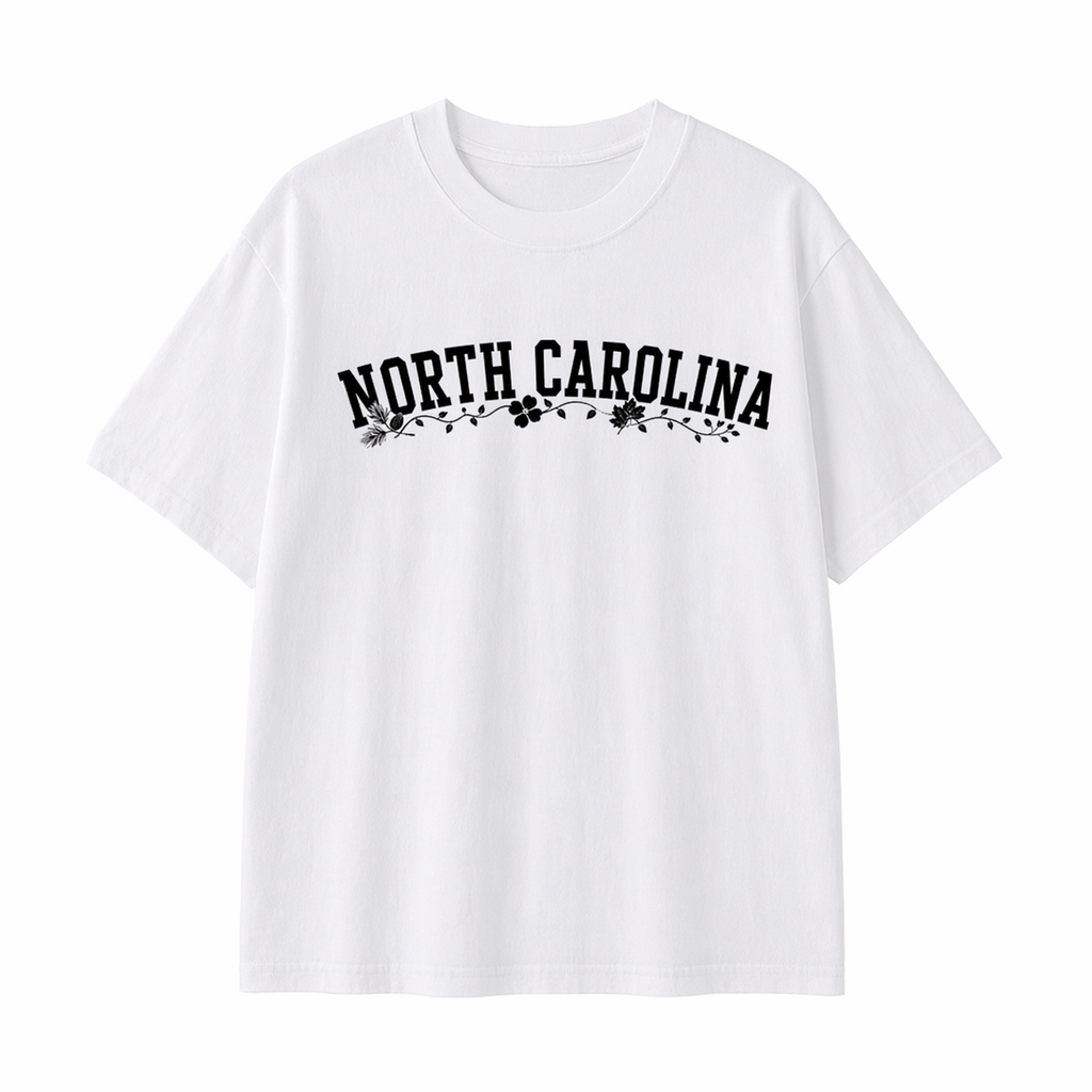 Collection 10 North Carolina Essential Cotton T-Shirt - White front