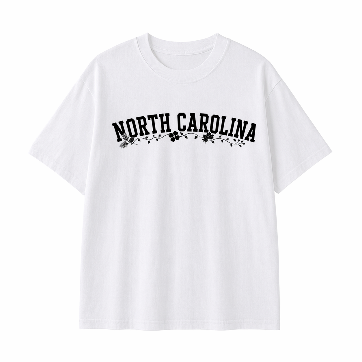 Collection 10 North Carolina Essential Cotton T-Shirt - White front