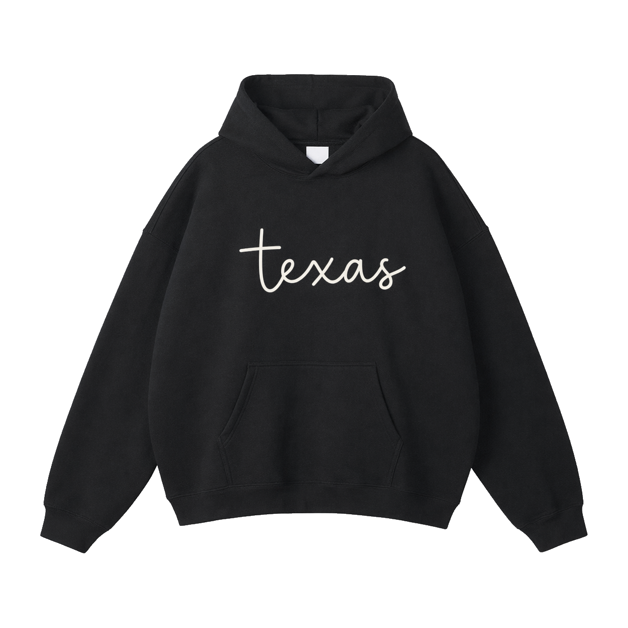 Collection 3 Texas Oversize Fleeced Hoodie - Black front