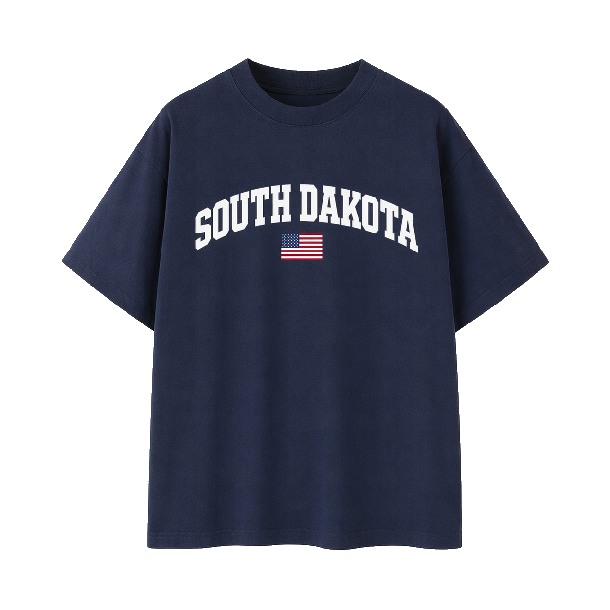 Collection 2 South Dakota Essential Cotton T-Shirt - Navy Blue front