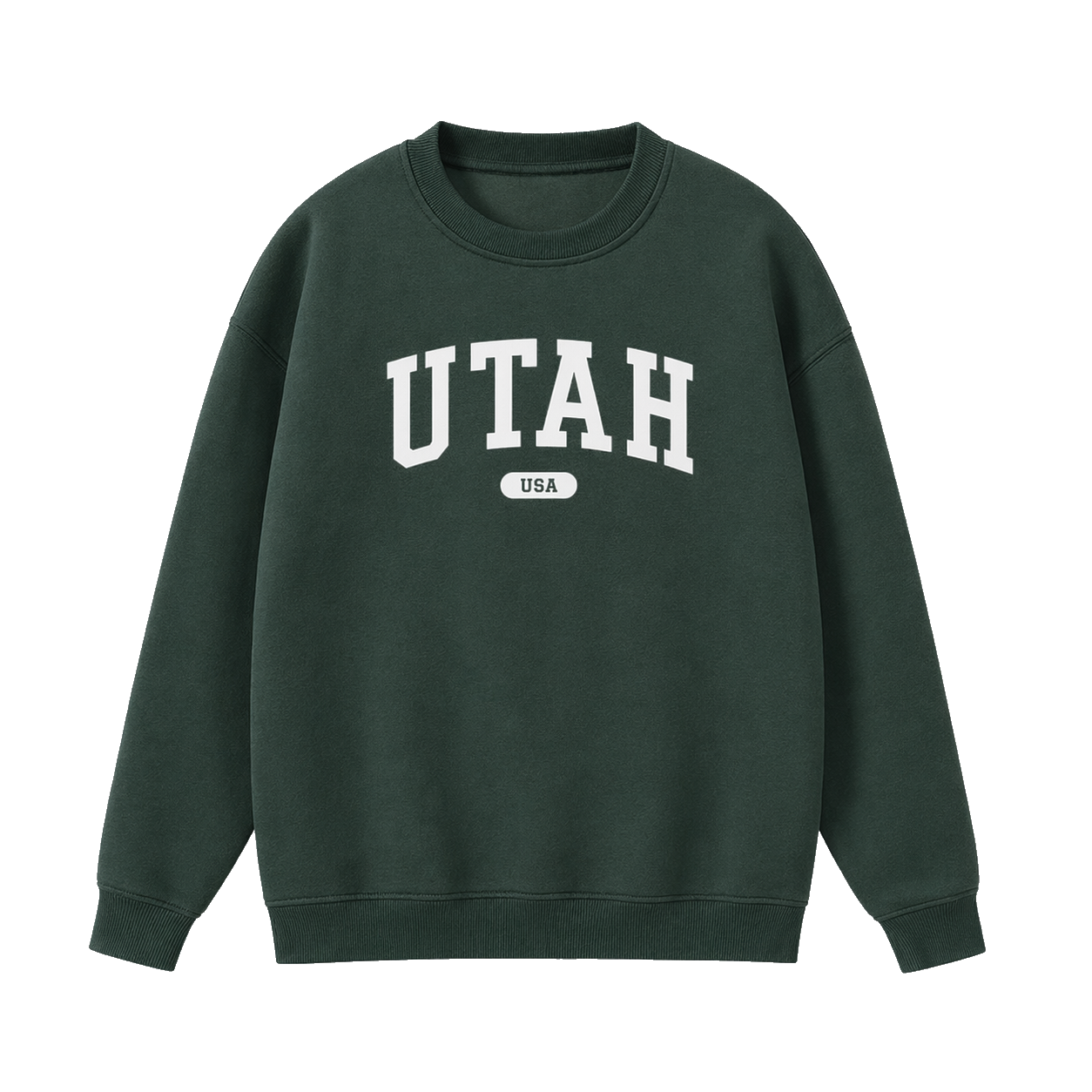 Collection 4 Utah Essential Heavyweight Crewneck Sweatshirt - Dark Green front