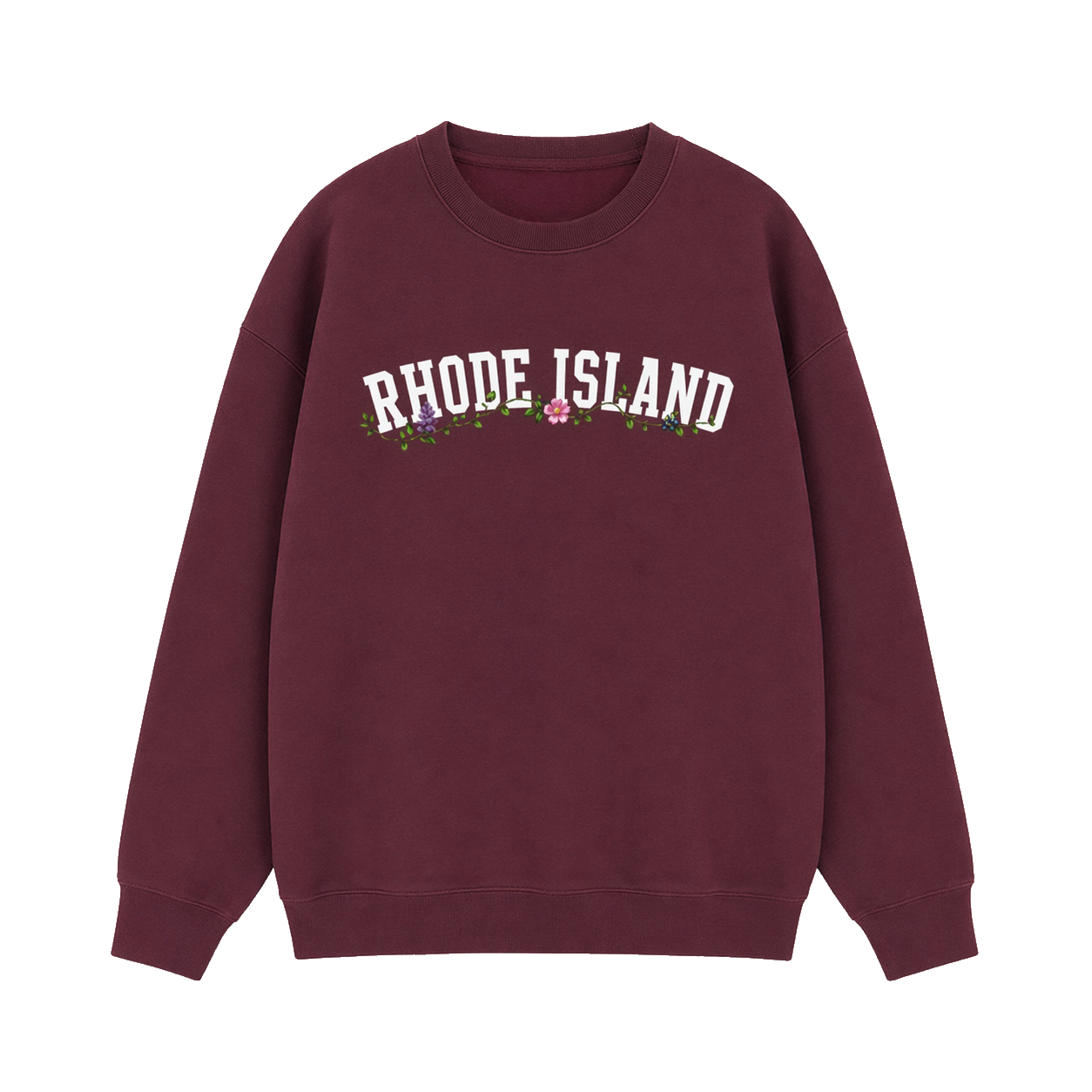 Collection 10 Rhode Island Essential Heavyweight Crewneck Sweatshirt - Dull Red front