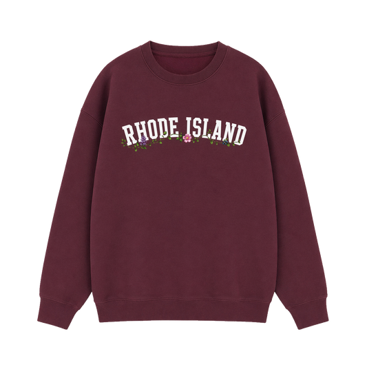 Collection 10 Rhode Island Essential Heavyweight Crewneck Sweatshirt - Dull Red front