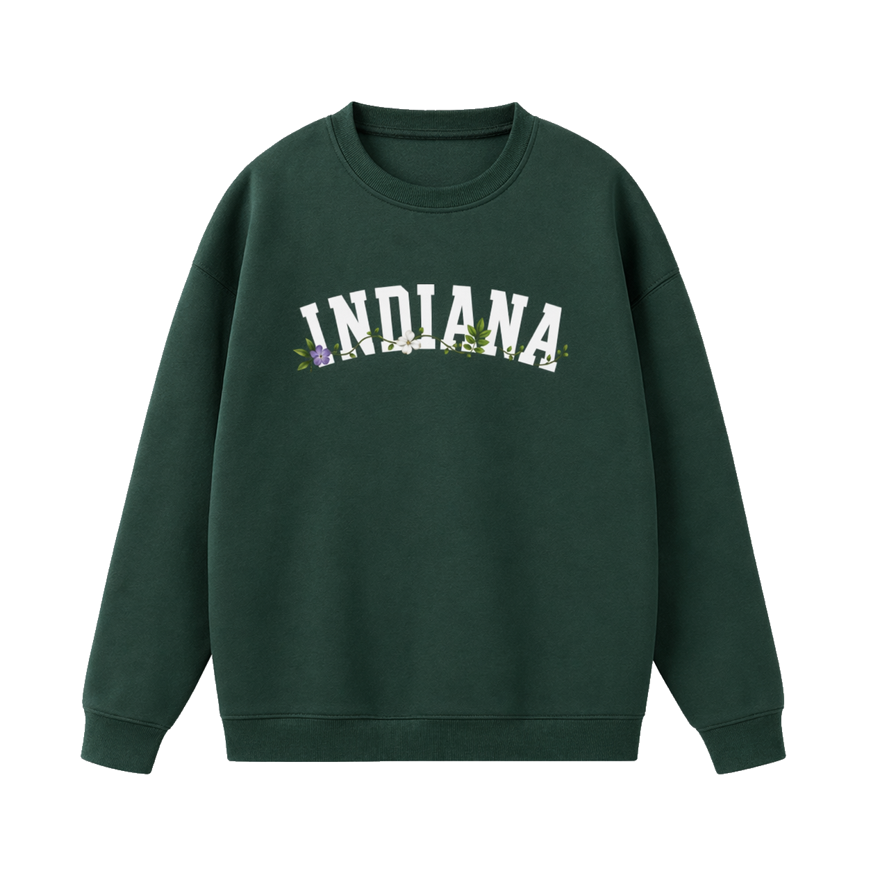 Collection 10 Indiana Essential Heavyweight Crewneck Sweatshirt - Dark Green front
