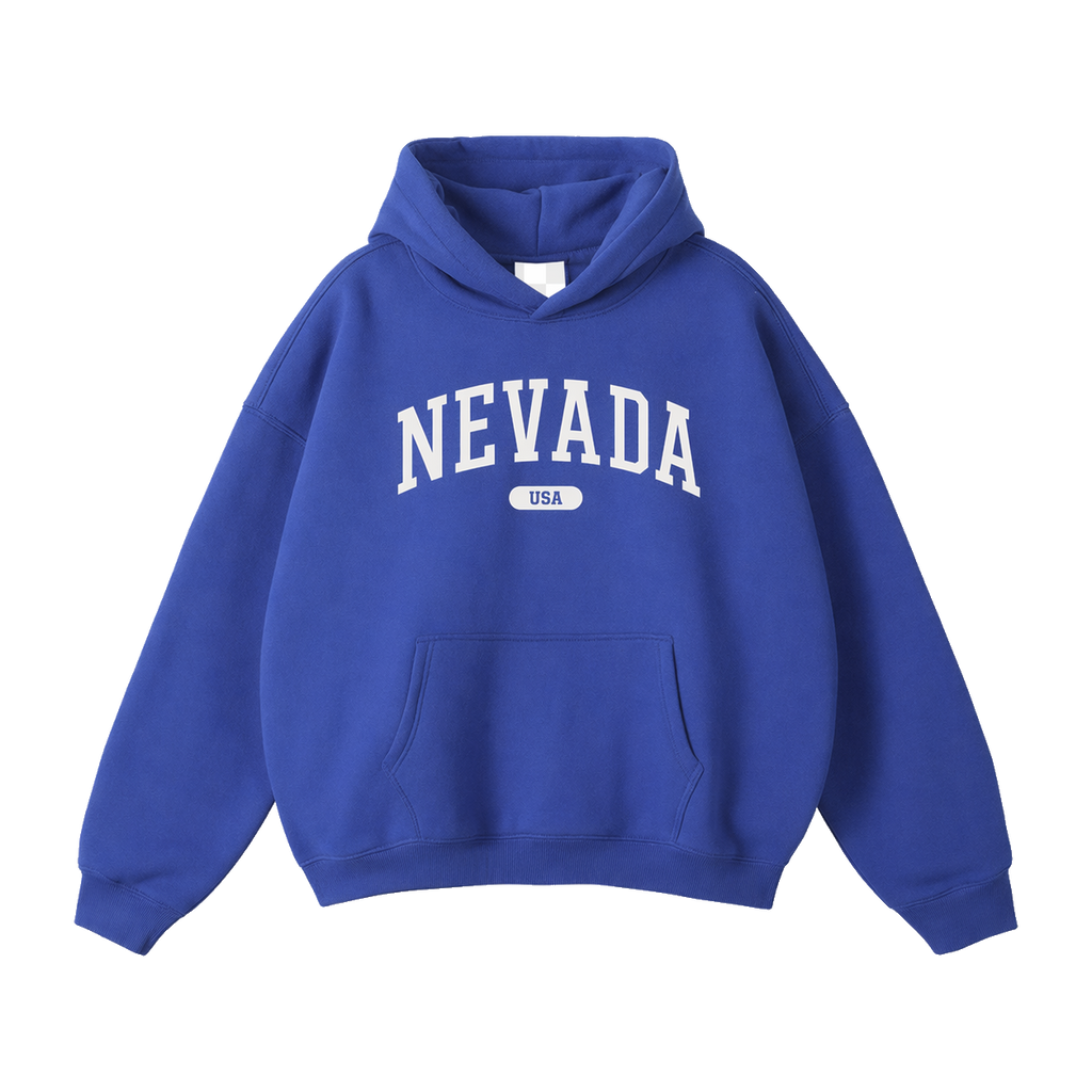 Collection 4 Nevada Oversize Fleeced Hoodie - Klein Blue front