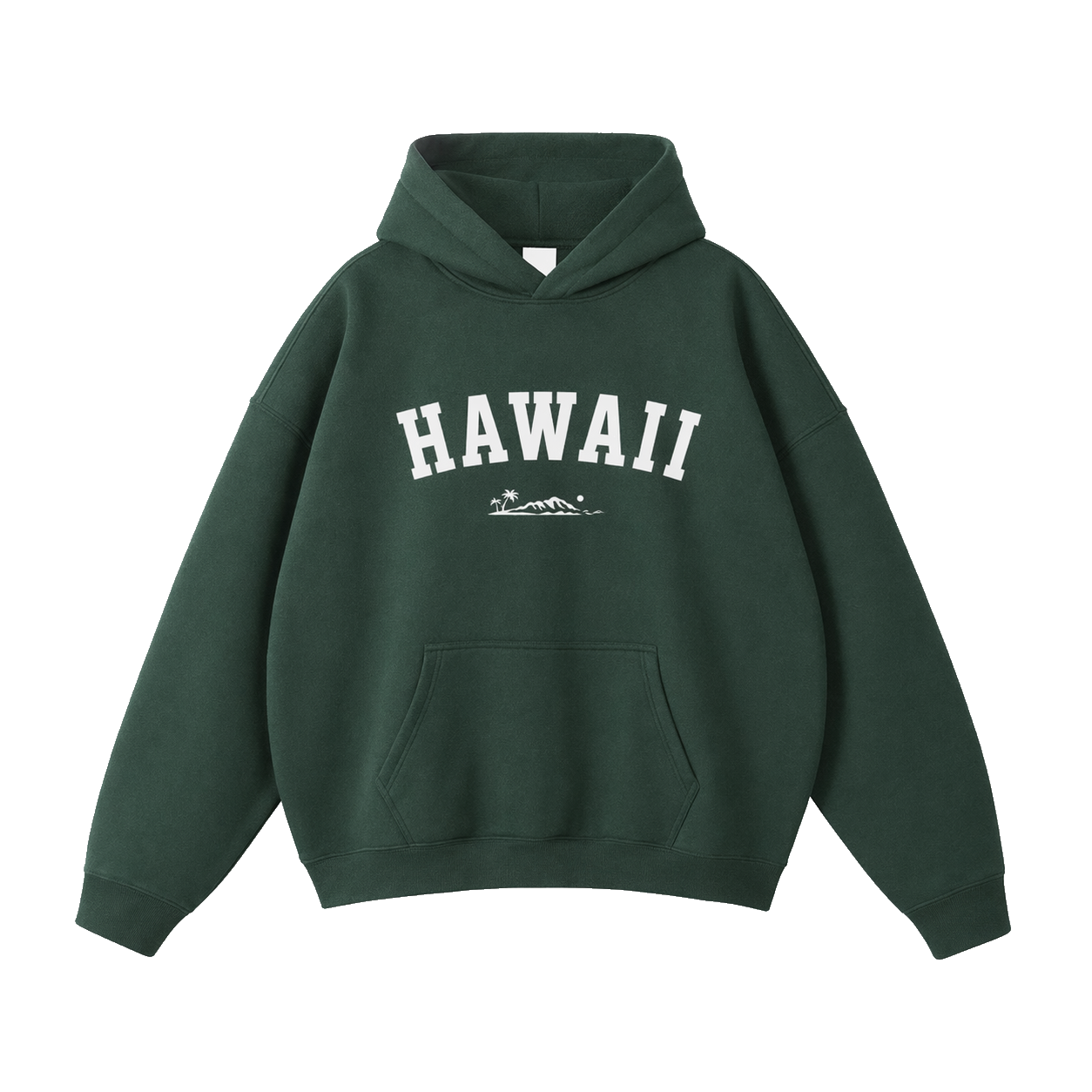 Collection 9 Hawaii Oversize Fleeced Hoodie - Eden Green front