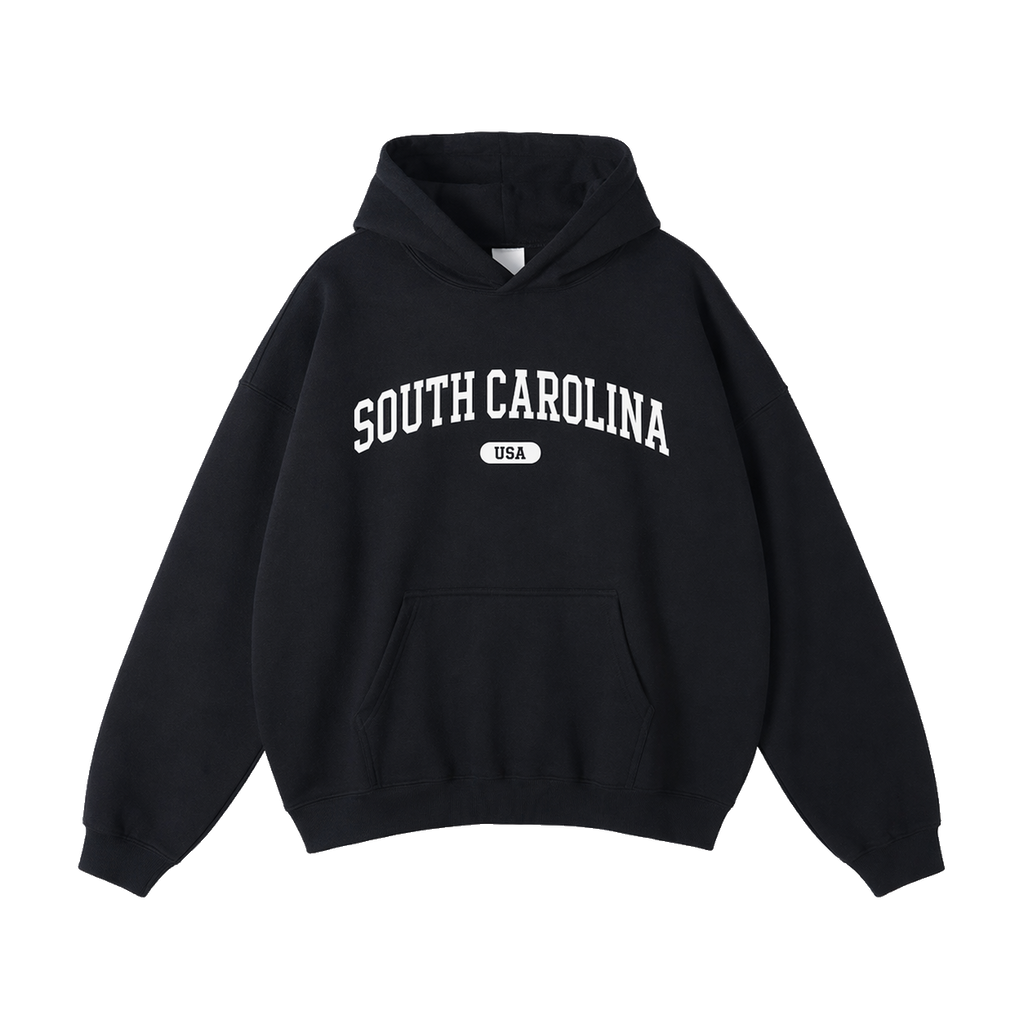 Collection 4 South Carolina Oversize Fleeced Hoodie - Black front