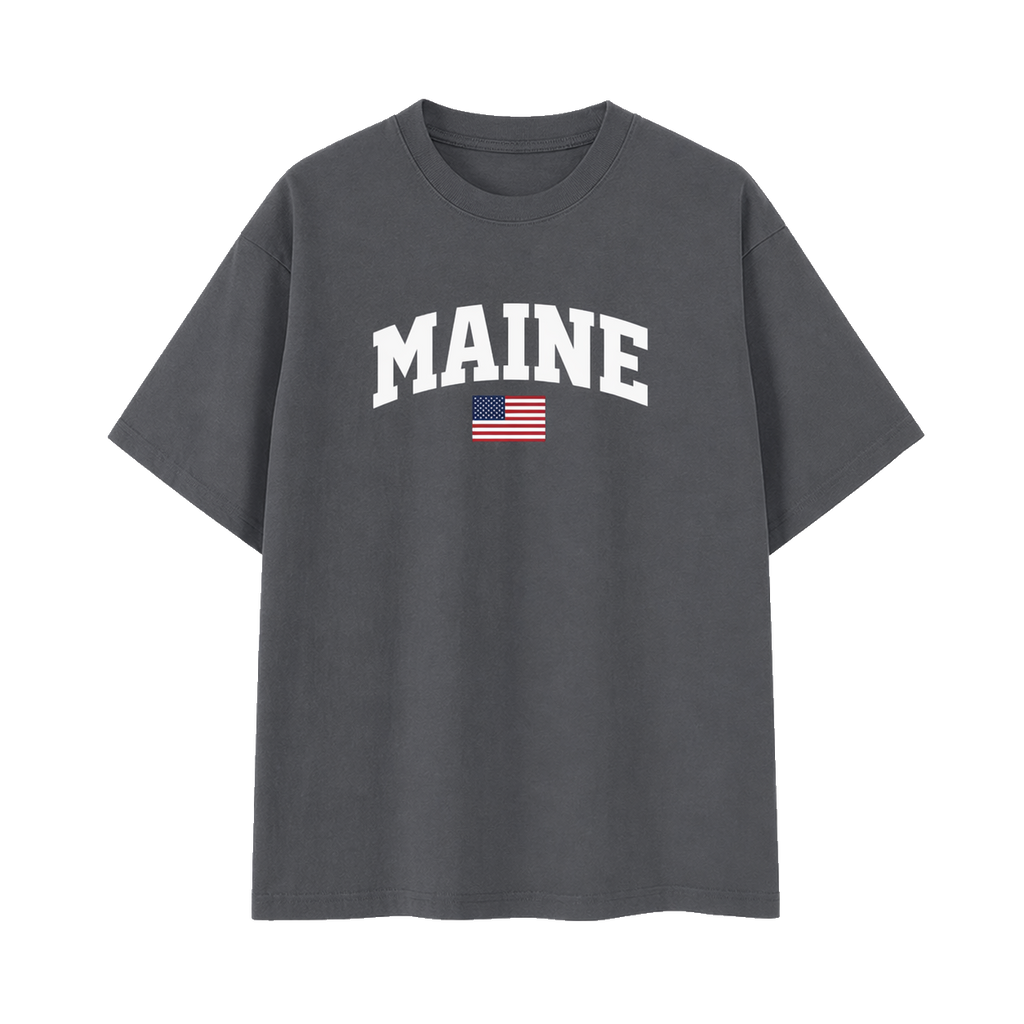 Collection 2 Maine Essential Cotton T-Shirt - Dark Gray front