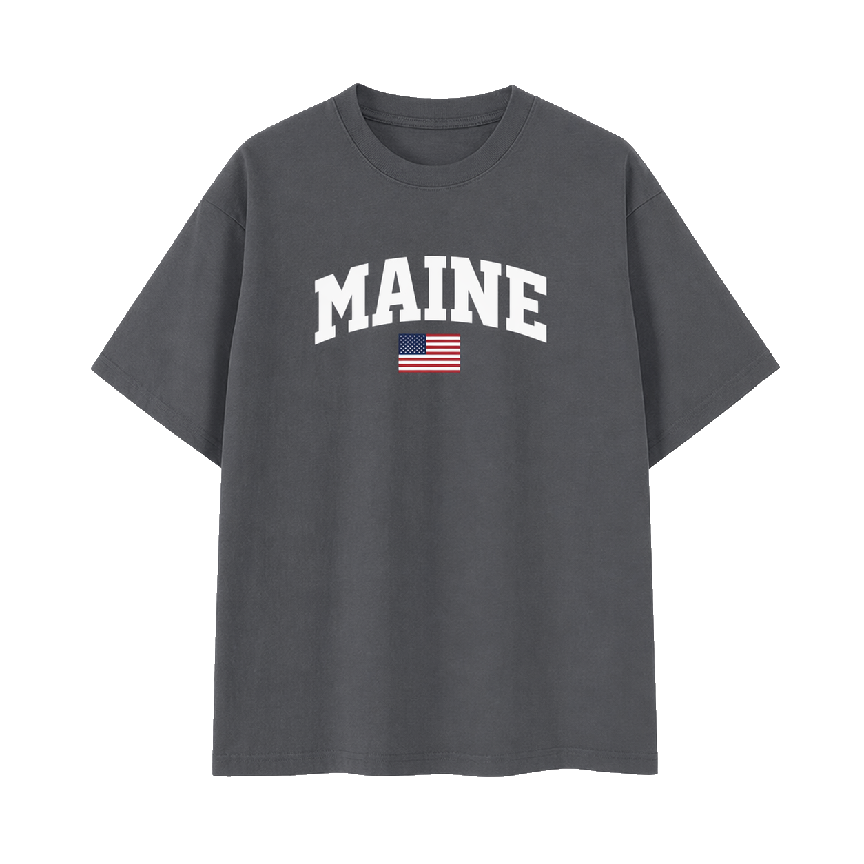 Collection 2 Maine Essential Cotton T-Shirt - Dark Gray front