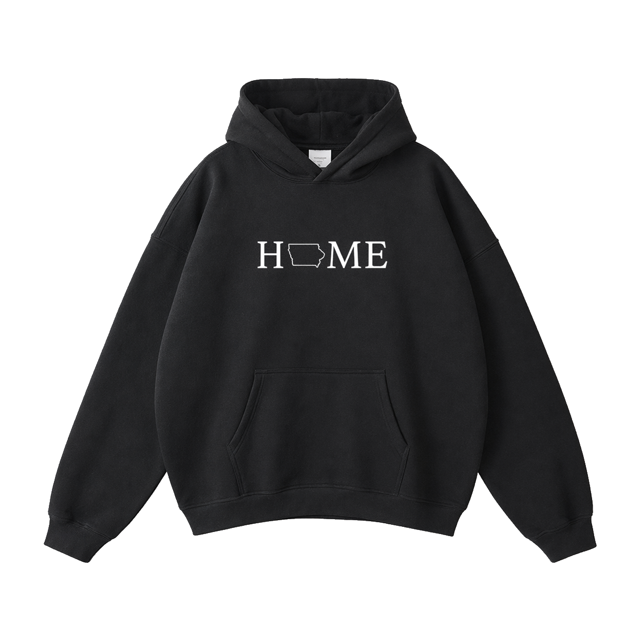 Collection 5 Iowa Oversize Fleeced Hoodie - Black front