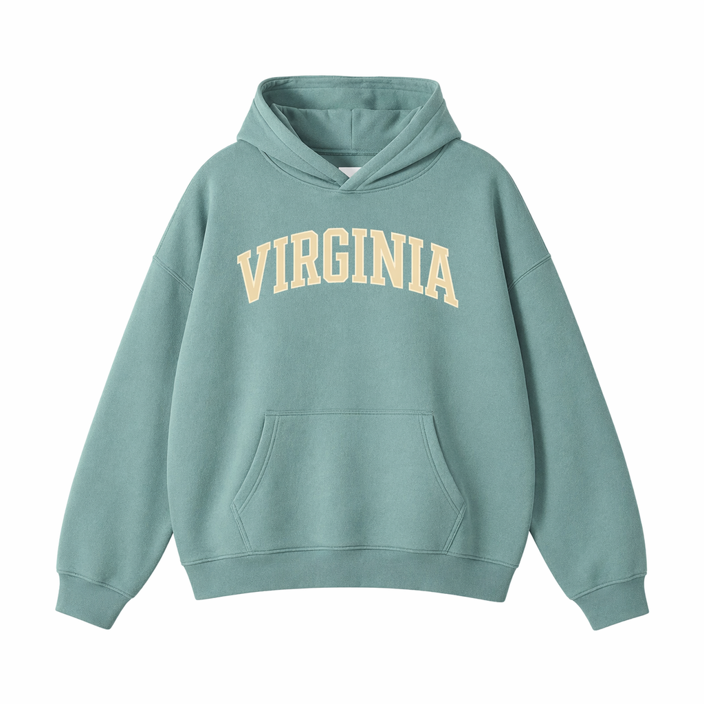 Collection 1 Virginia Oversize Fleeced Hoodie - Medium Green front